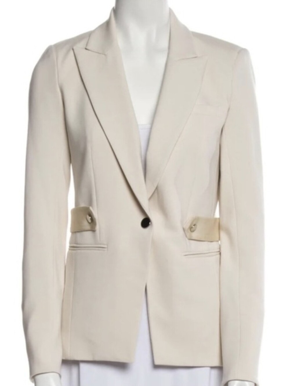 Veronica Beard Cream Blazer With Silver Hardware Size 10